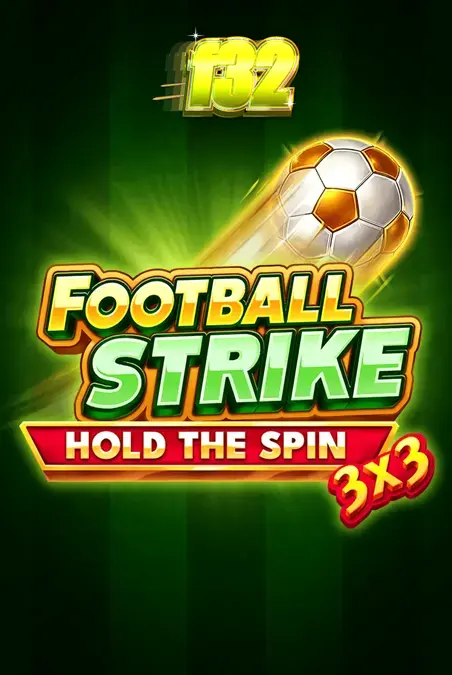 Tampilan visual slot 3x3 Football Strike dengan elemen sepak bola dan mesin buah klasik.